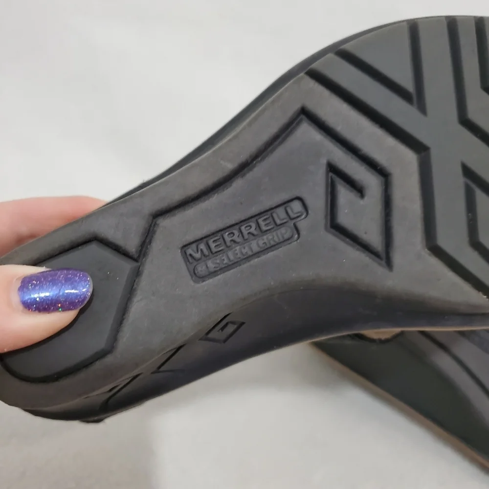 Merrell Select Grip Black Wedge Sandals